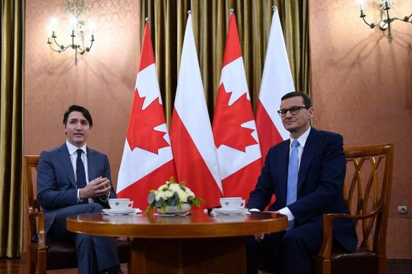 Premier Kanady Justin Trudeau, szef polskiego rządu Mateusz Morawiecki MorawieckiTrureau